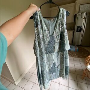 Beaded semi formal dress